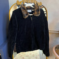 Black Zip Up Sweater (S)