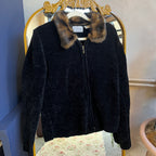 Black Zip Up Sweater (S)