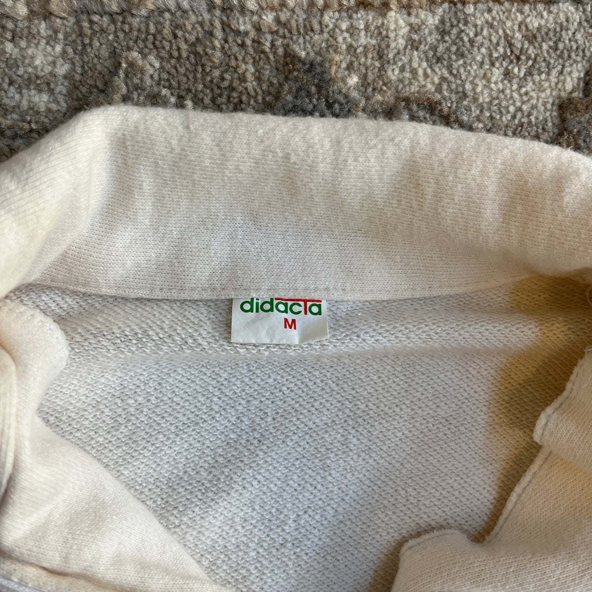 White Vintage Quarter Zip (M)