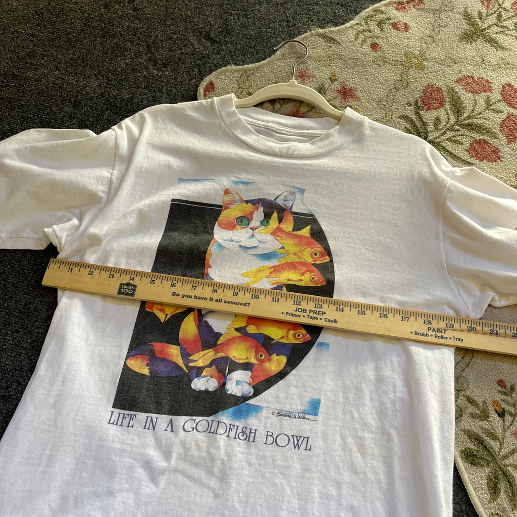 Cat & Fish Vintage T-shirt (M)