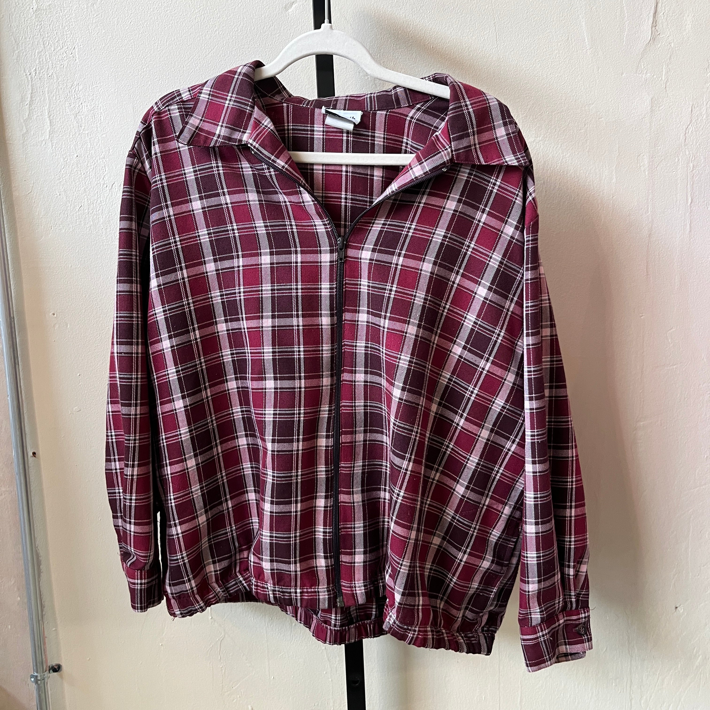 Plaid Zip Up (XL)