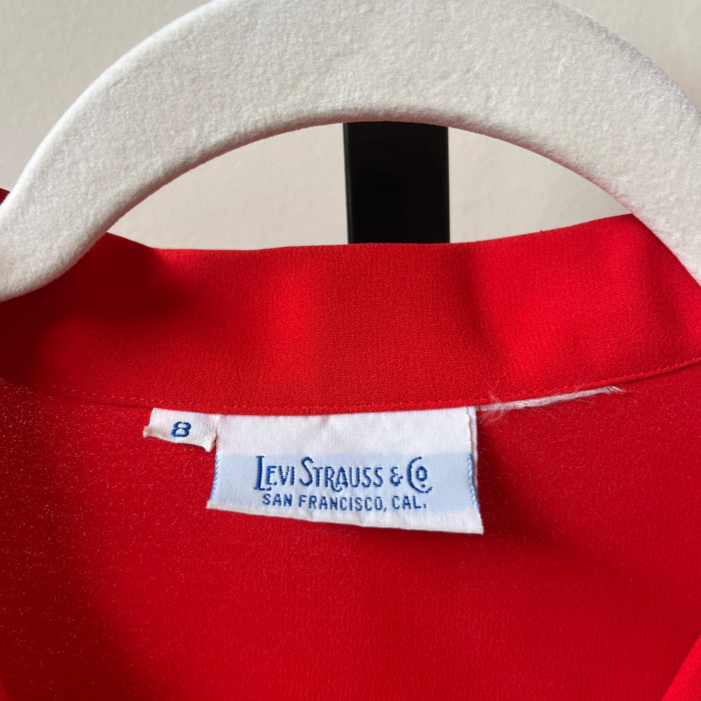 70s Red Levis Blouse (8)