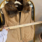 Tan Fur Lined Vest (L)