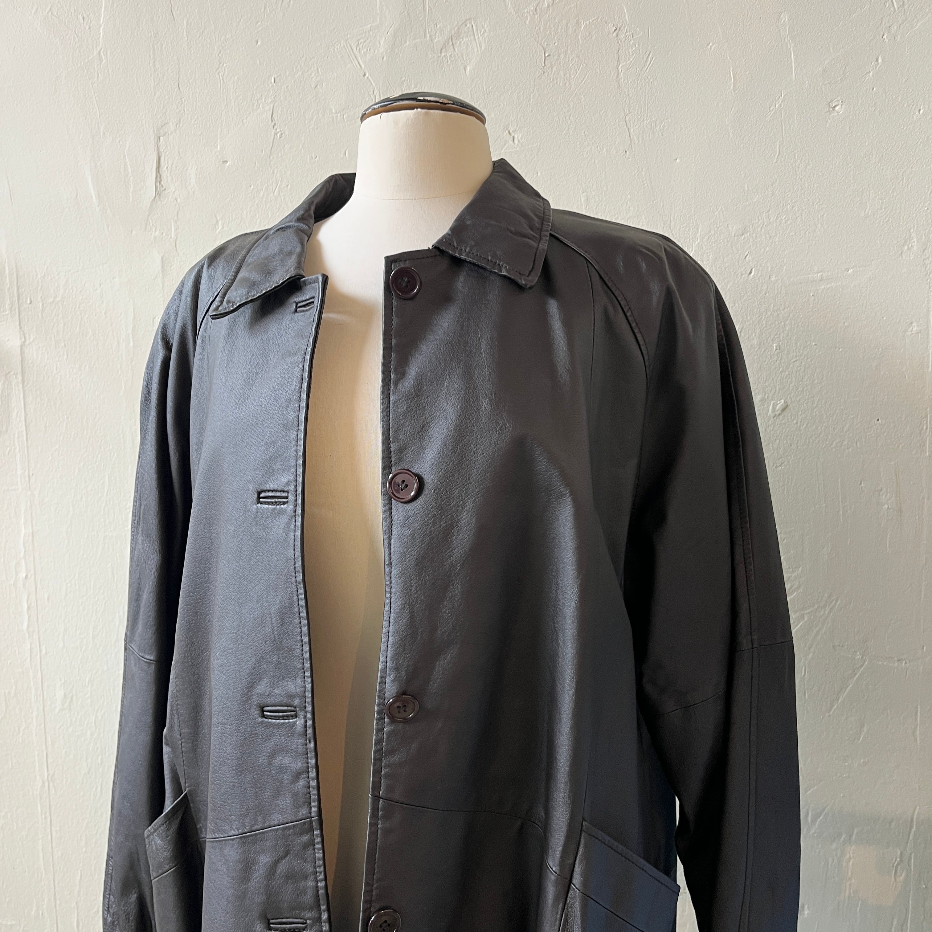 Leather Trench Coat (3X)