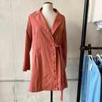 Pink Trench Coat (M)