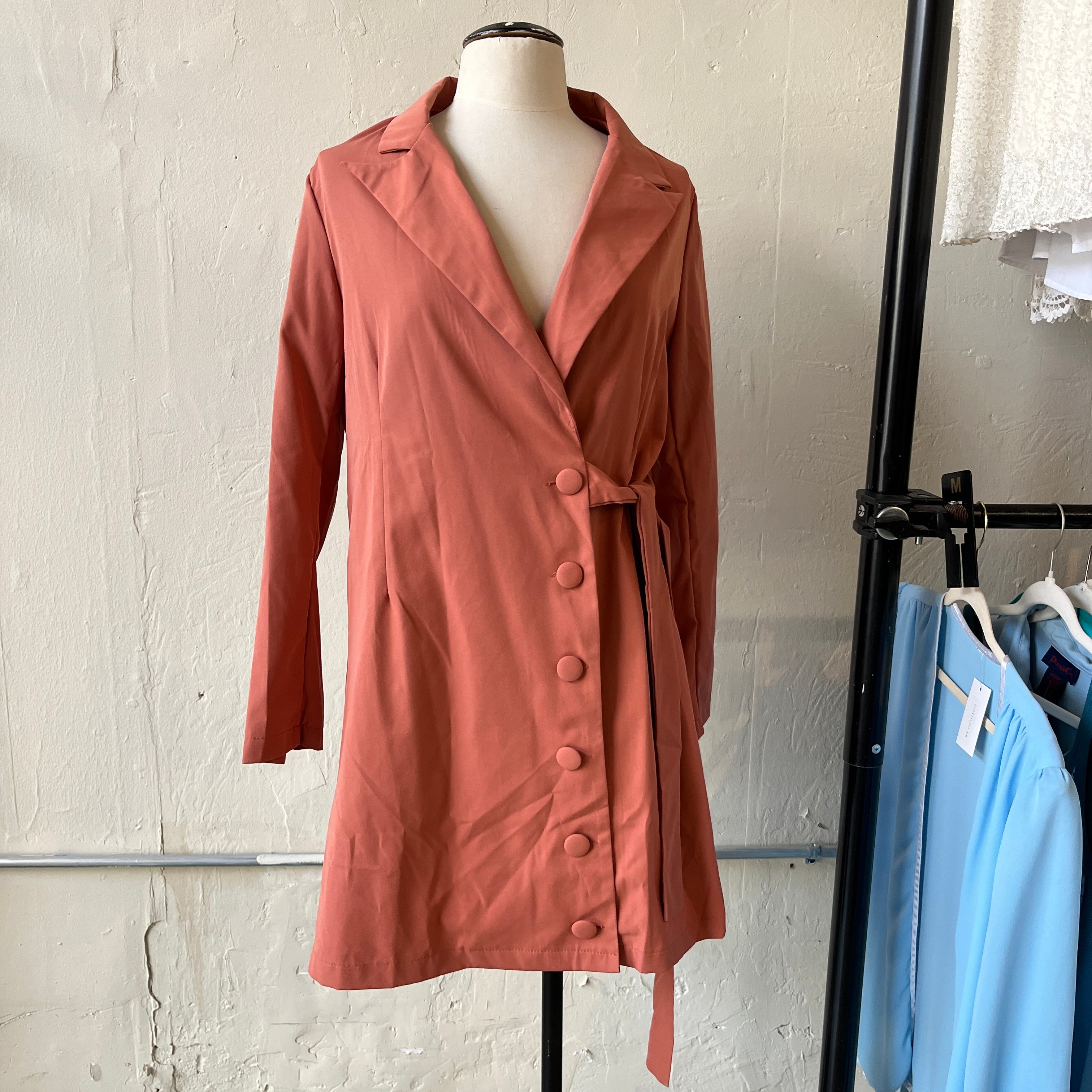 Pink Trench Coat (M)