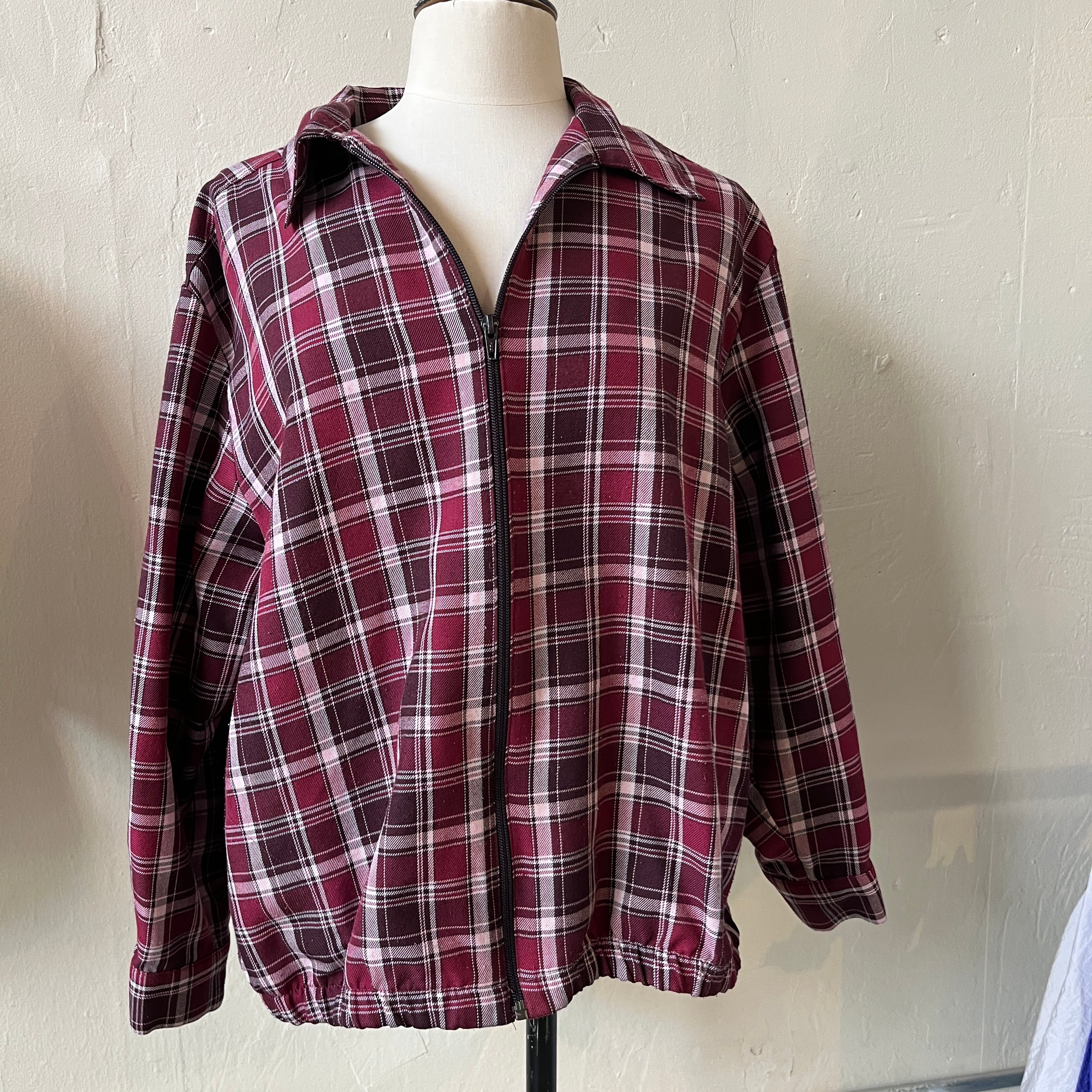 Plaid Zip Up (XL)