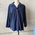 Blue Button Up (2X)