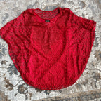 Lace Red Shawl (S)