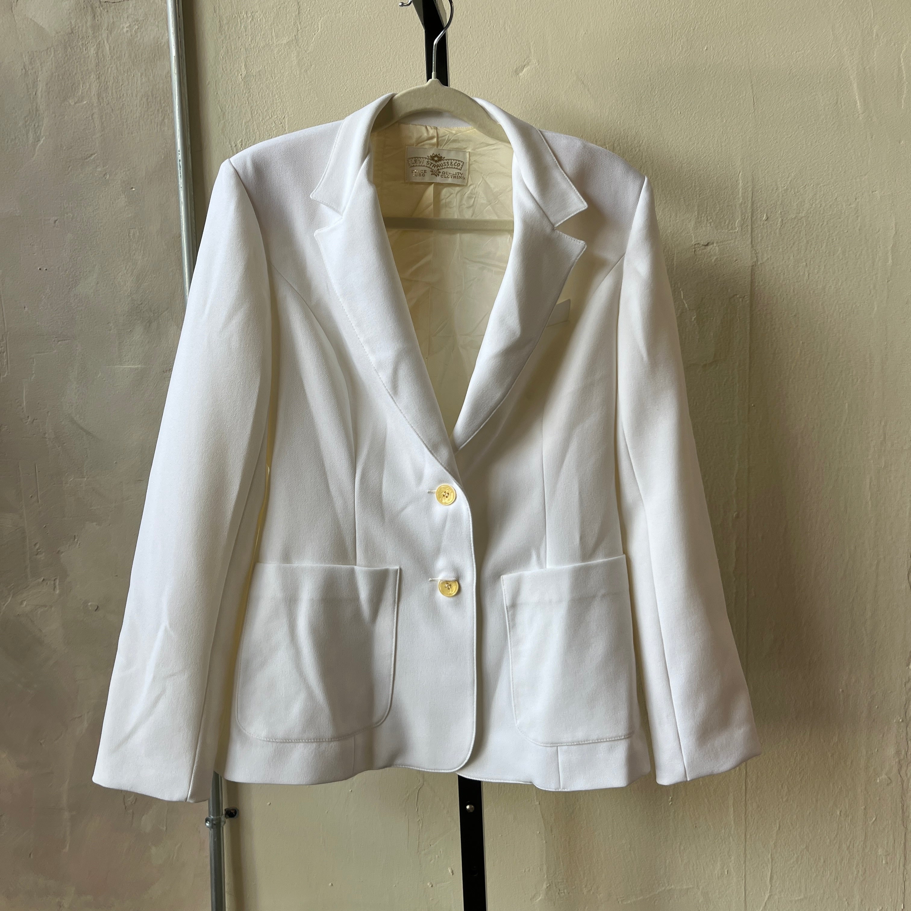 70s White Blazer (S)
