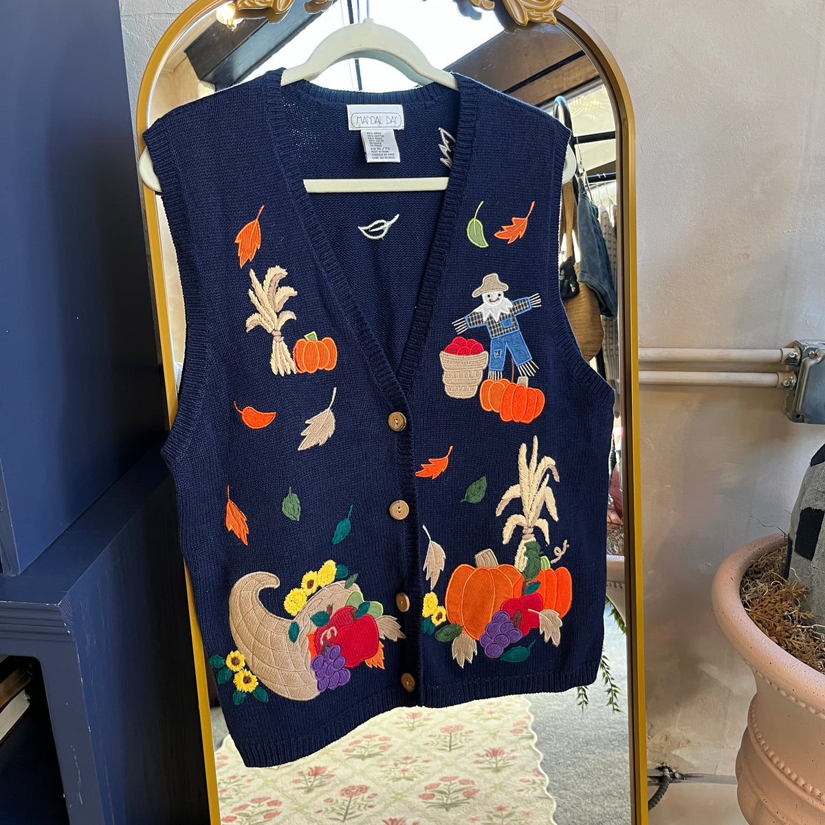 Fall Embroidered Vest (XL)