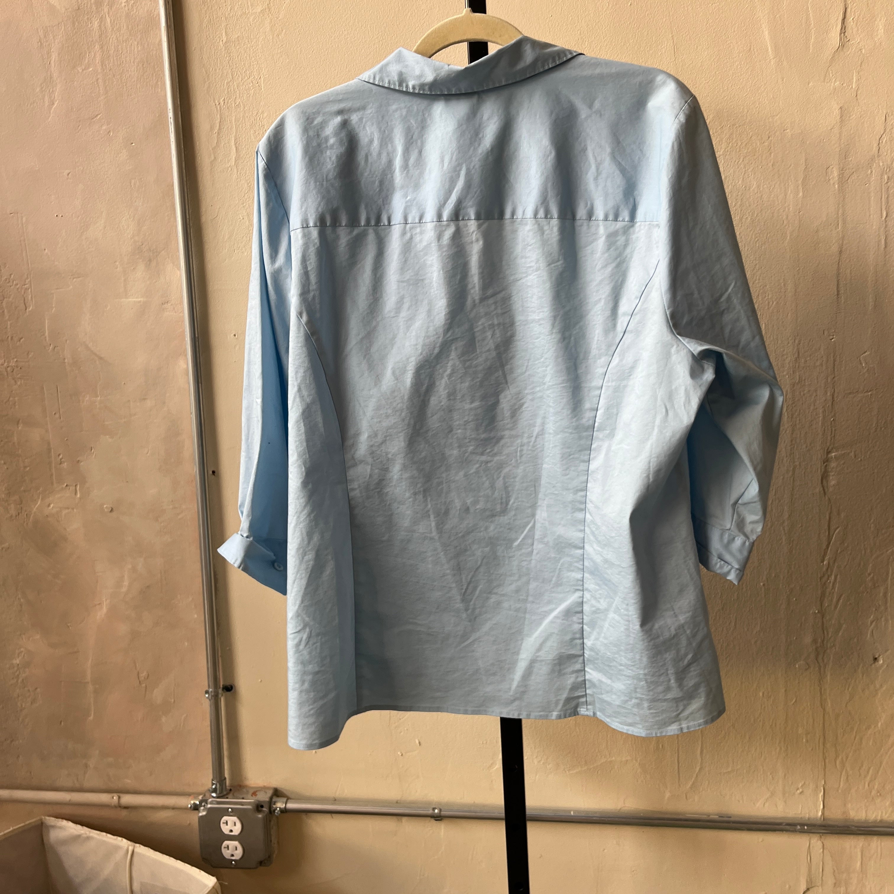 Blue Button Up (1X)