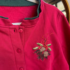 Red Holiday Cardigan (L)
