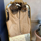 Tan Fur Lined Vest (L)