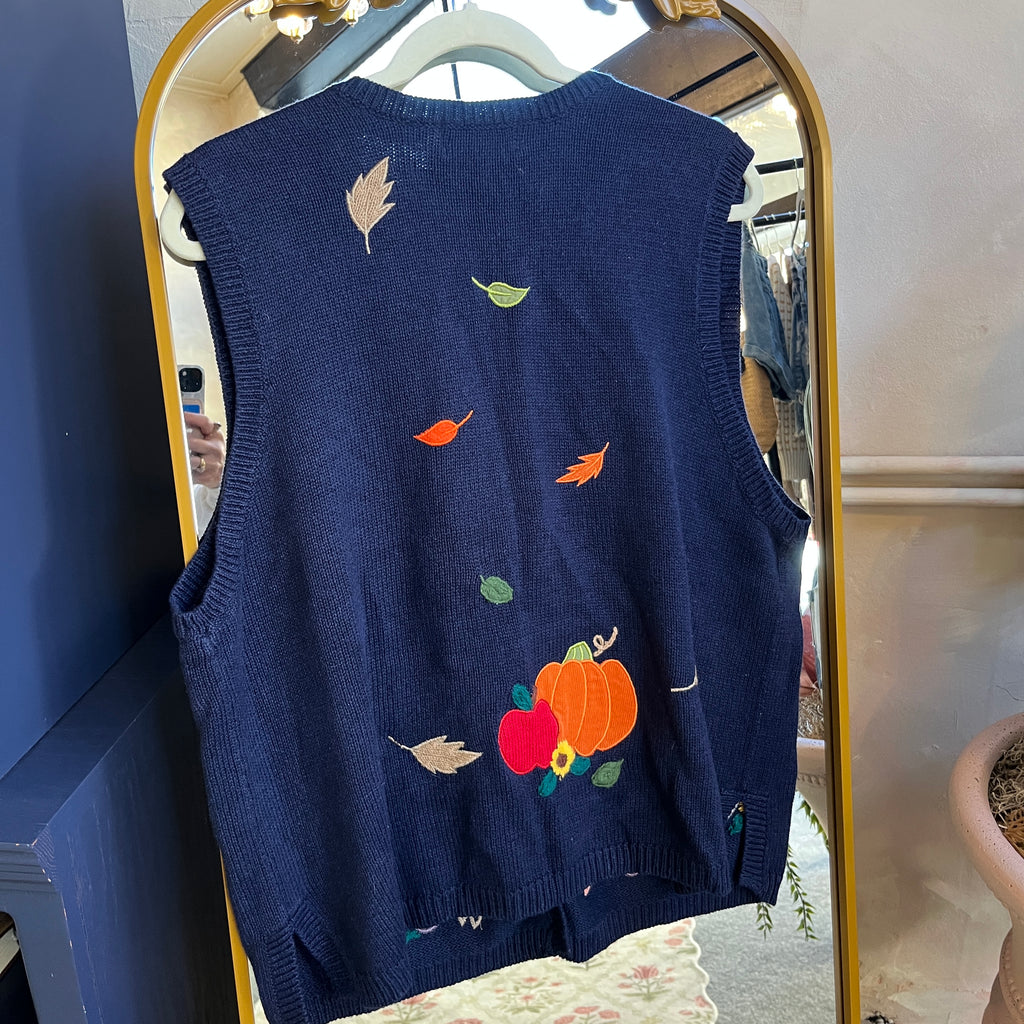 Fall Embroidered Vest (XL)