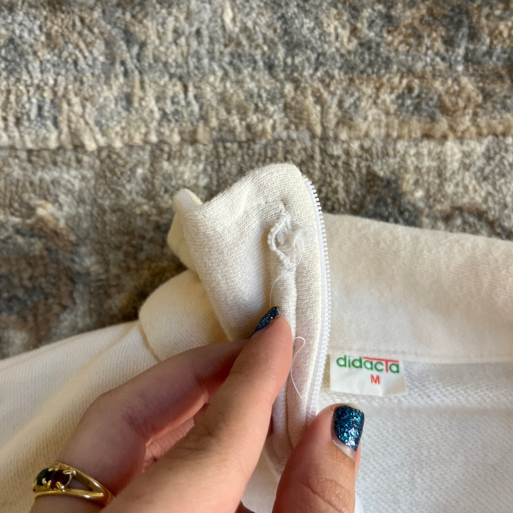 White Vintage Quarter Zip (M)