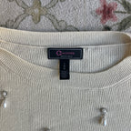 Cream Puff Sleeve Sweater (L)