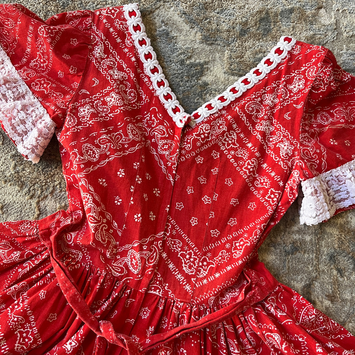 Red Handmade Dress (XS/S)