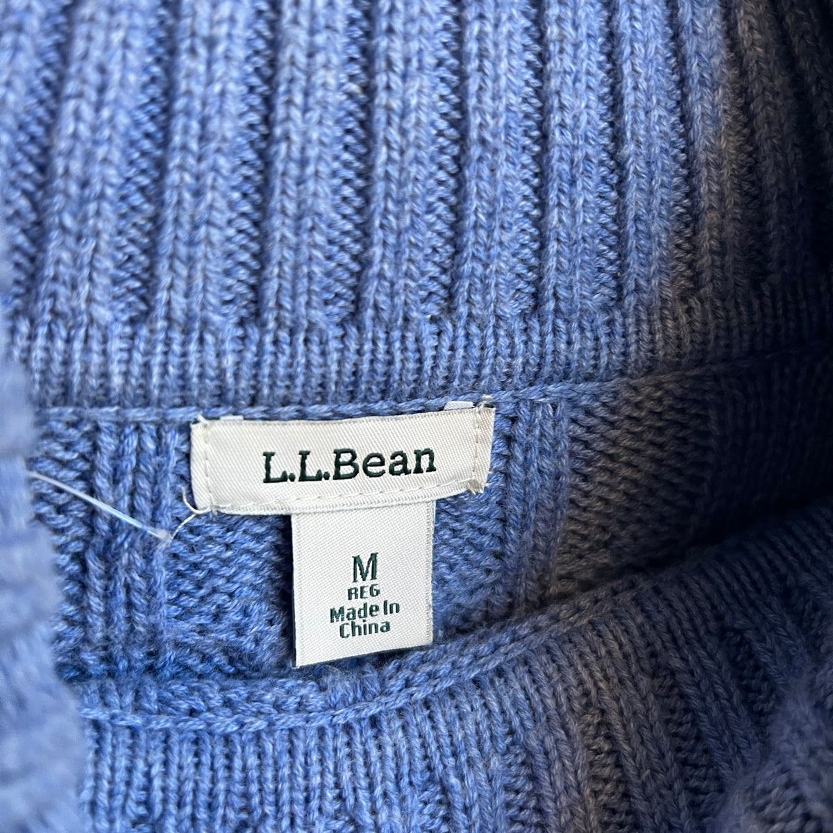 Blue Knit Turtleneck Sweater (M)