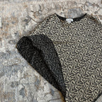 Black & Gold Vintage Shawl (OS)