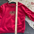 Red Embroidered Sweatshirt (M)