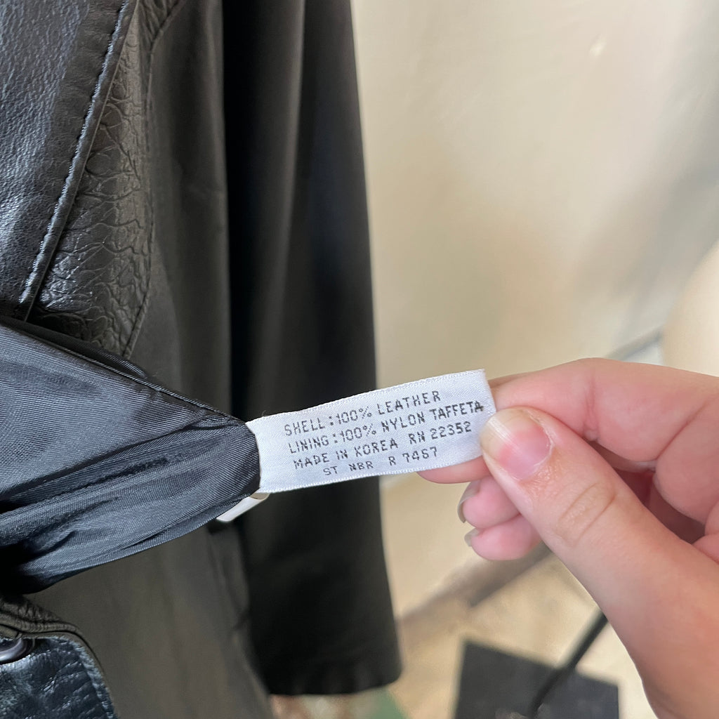 Leather Trench Coat (M)