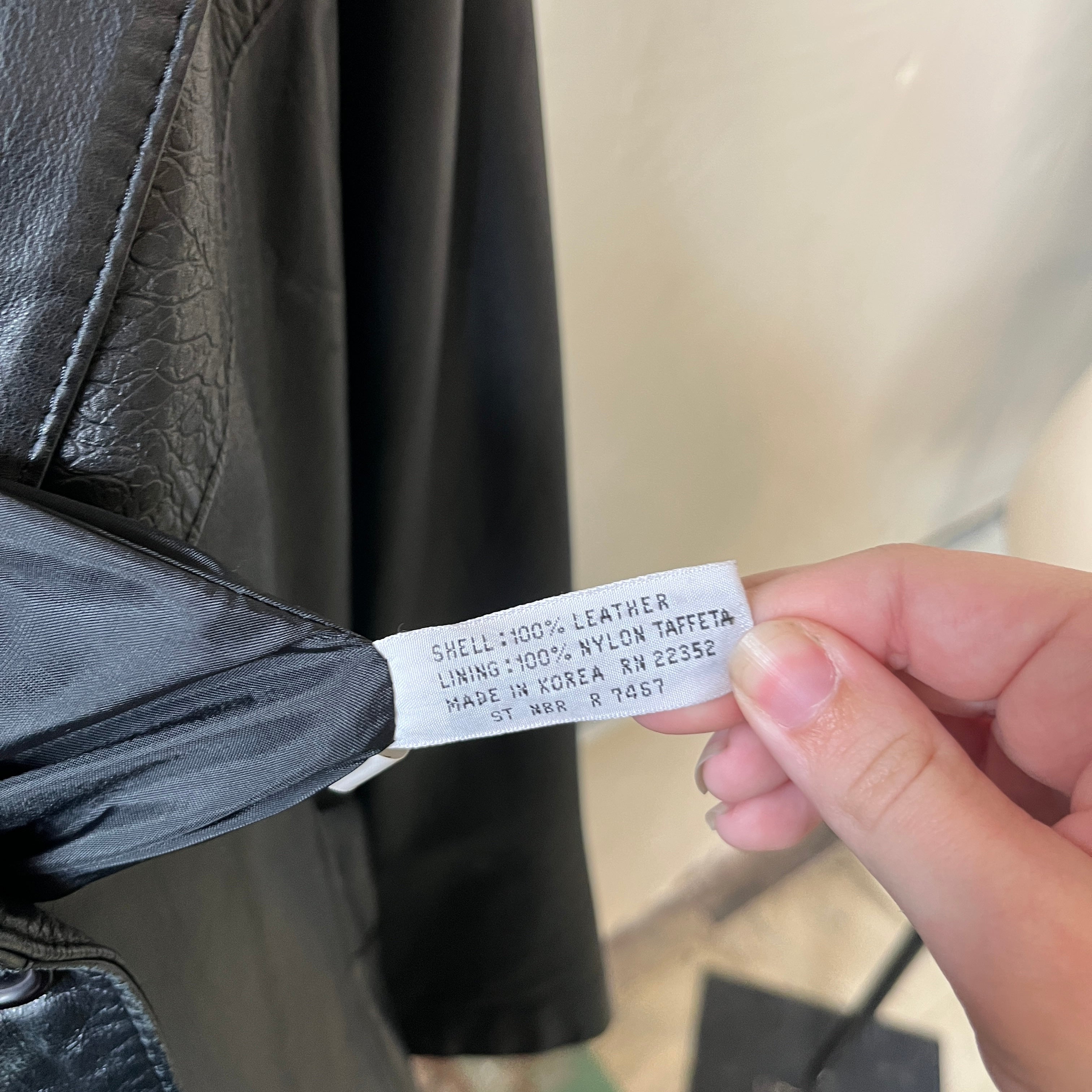 Leather Trench Coat (M)