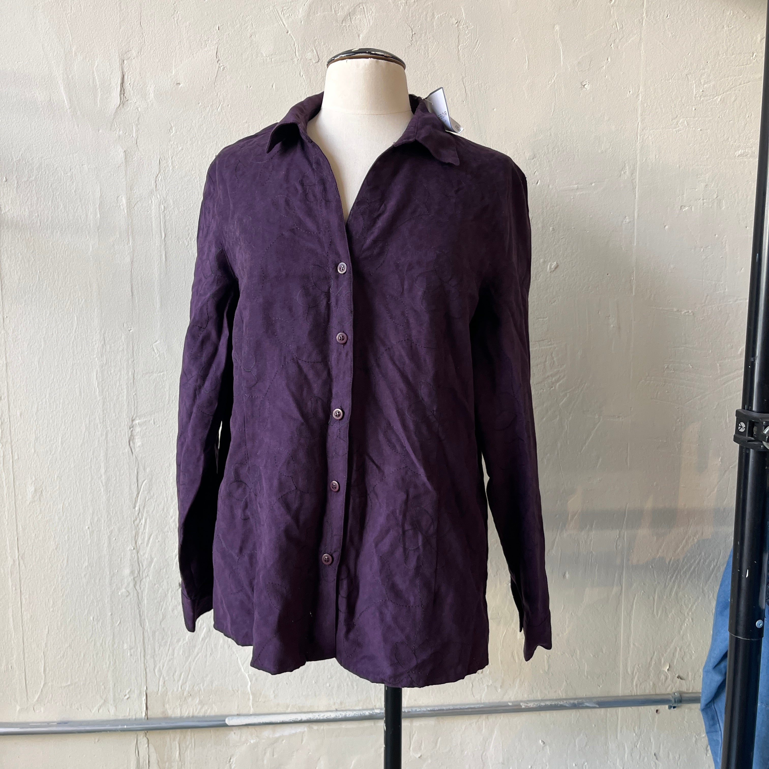 NWT Purple Button Up (XL)
