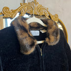 Black Zip Up Sweater (S)