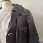 70s Men’s Leather Trench Coat (42)