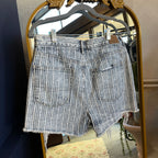 Striped Denim Shorts (8)