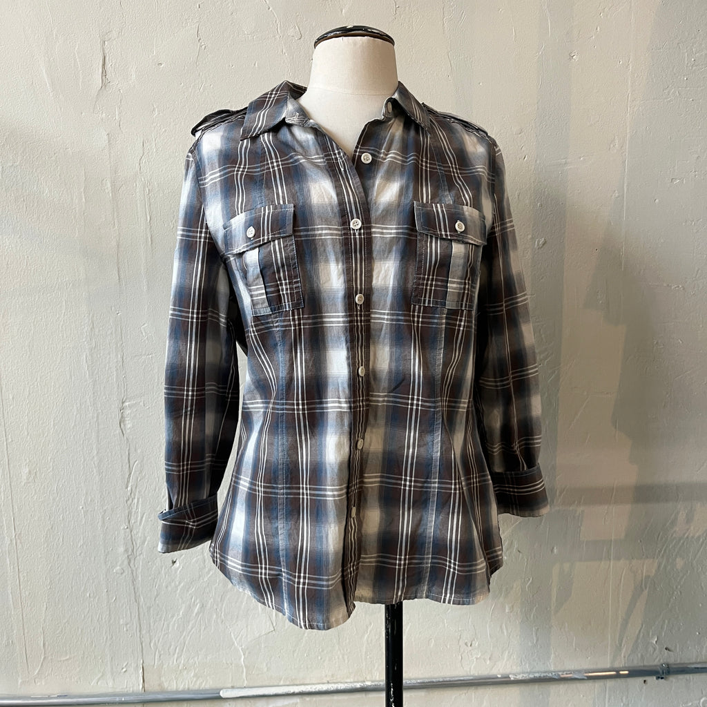 Plaid Button Up (L)
