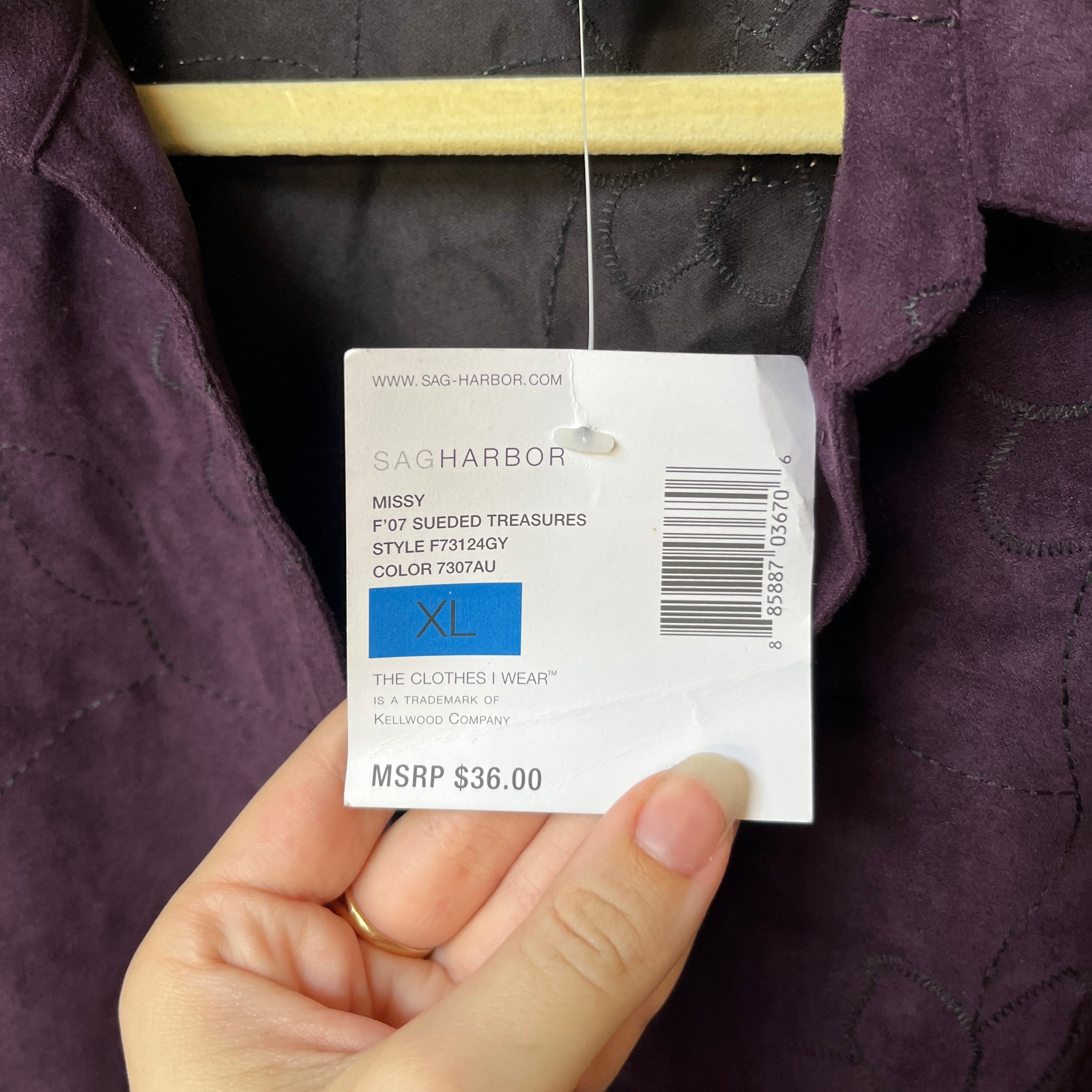 NWT Purple Button Up (XL)