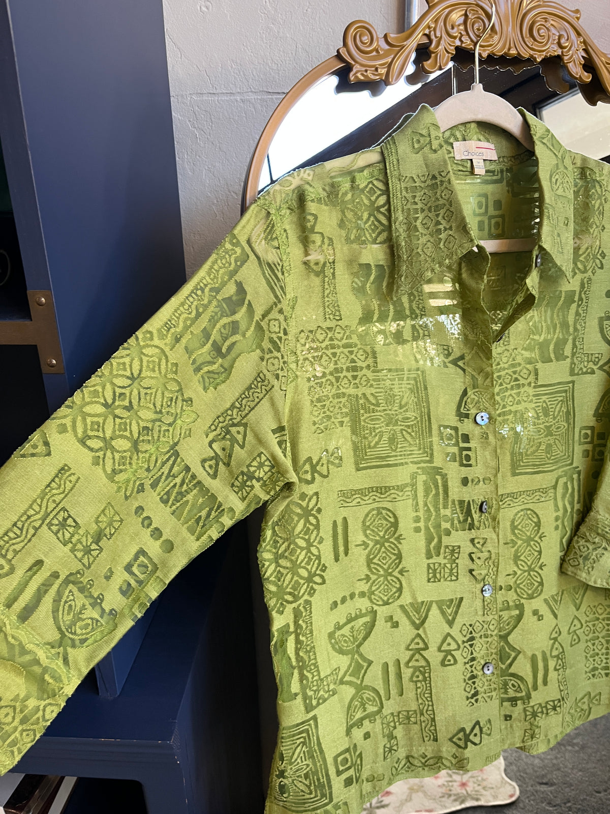 Green Button Up (M)