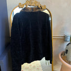 Black Zip Up Sweater (S)