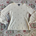 Cream Puff Sleeve Sweater (L)