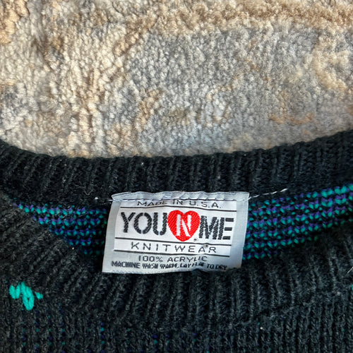 80s Black Sweater (M)