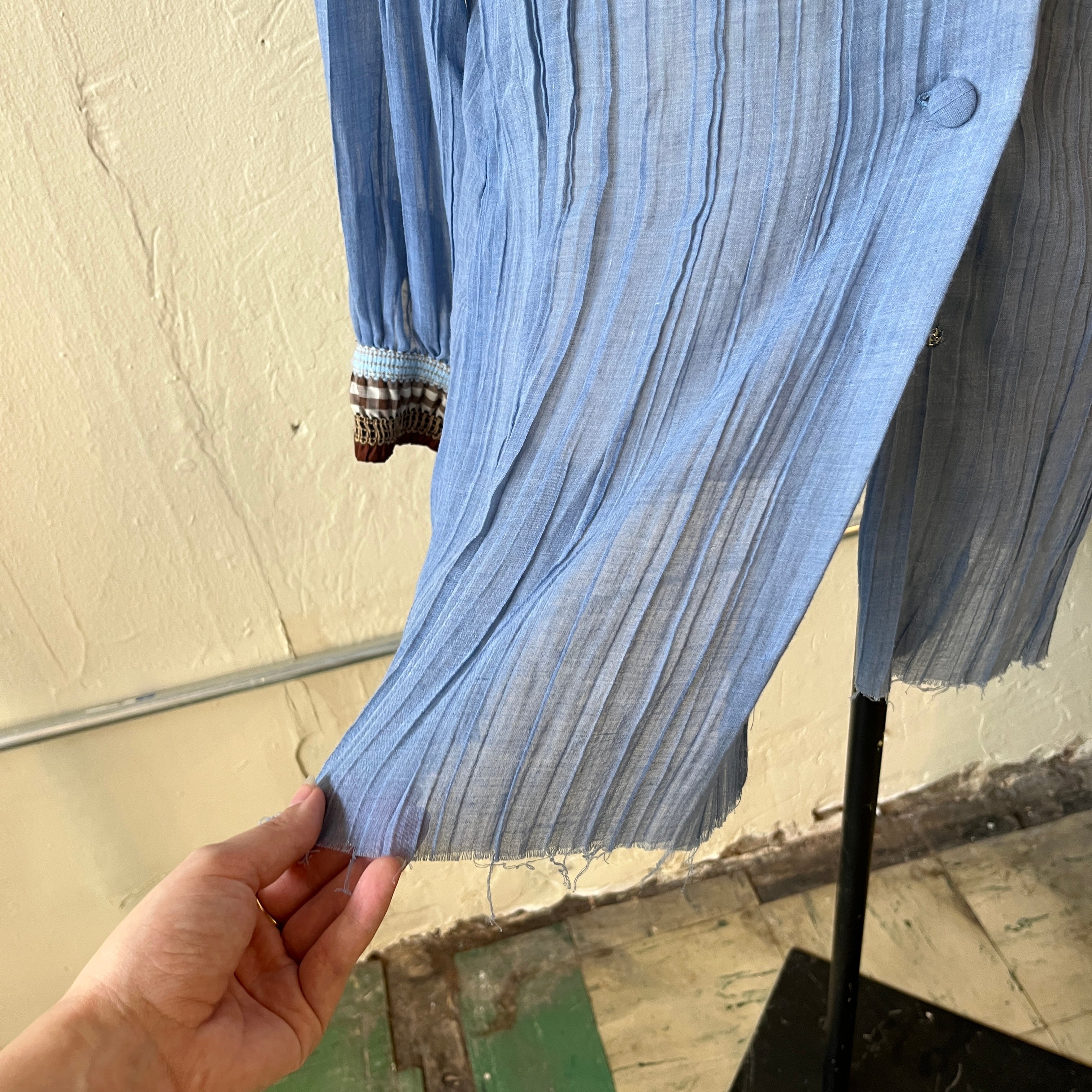Blue Button Up (M)