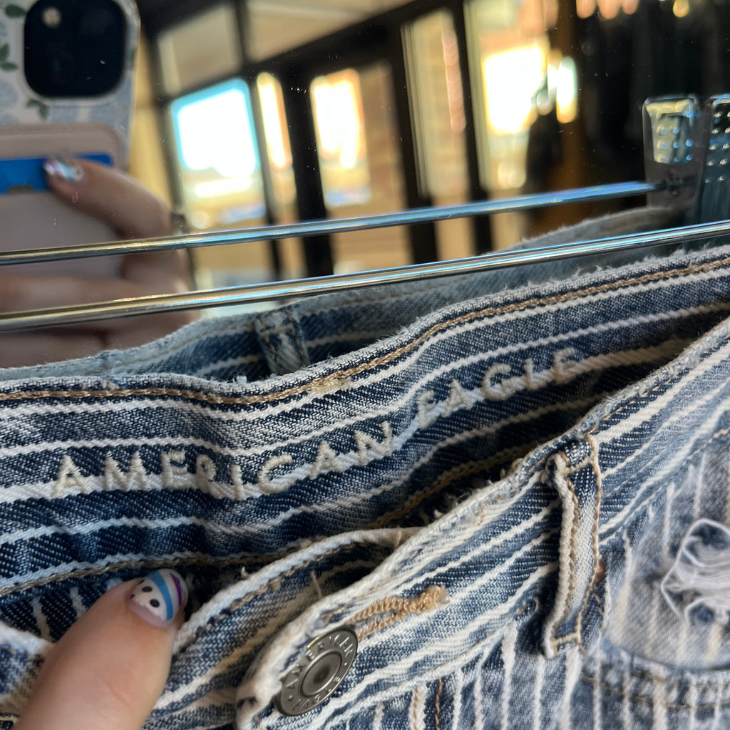 Striped Denim Shorts (8)