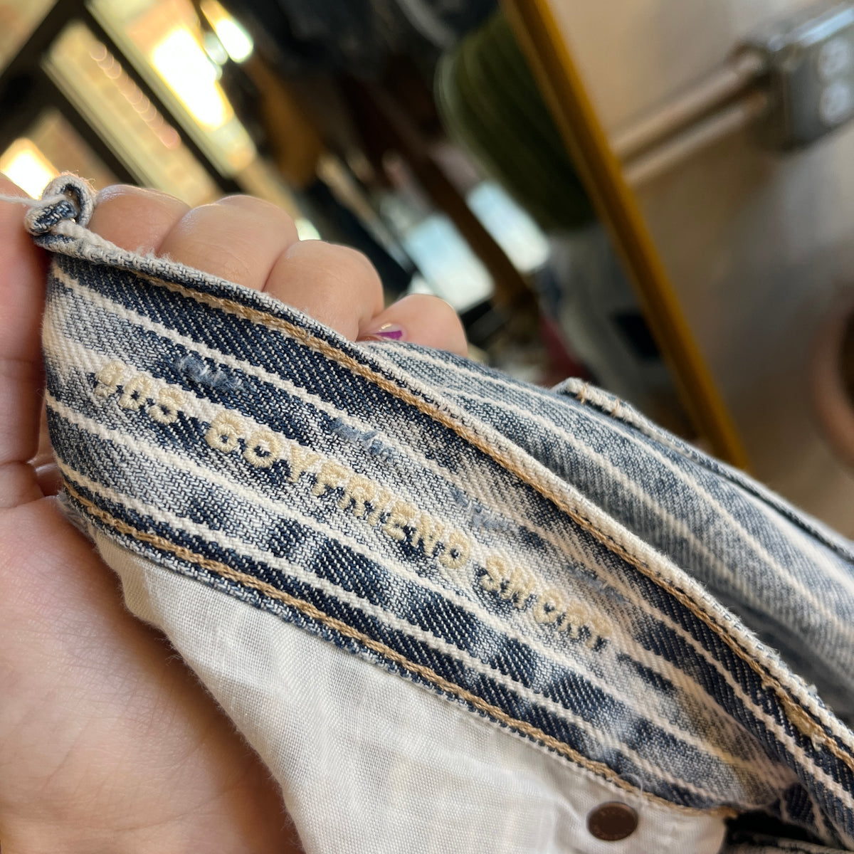 Striped Denim Shorts (8)