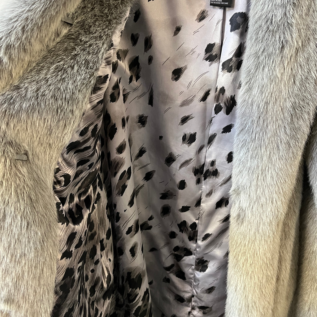 Faux Fur Coat (L)