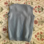 Blue knit vest (M)