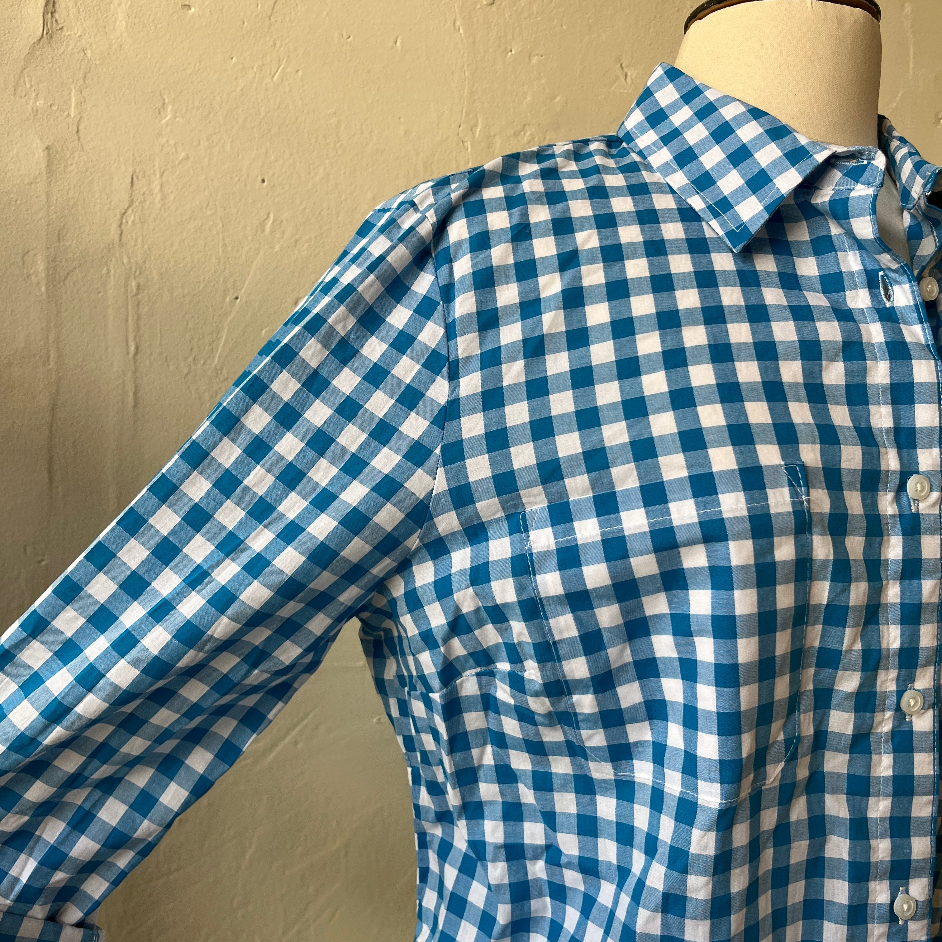 Blue Gingham Shirt (L)