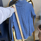 Blue Knit Turtleneck Sweater (M)