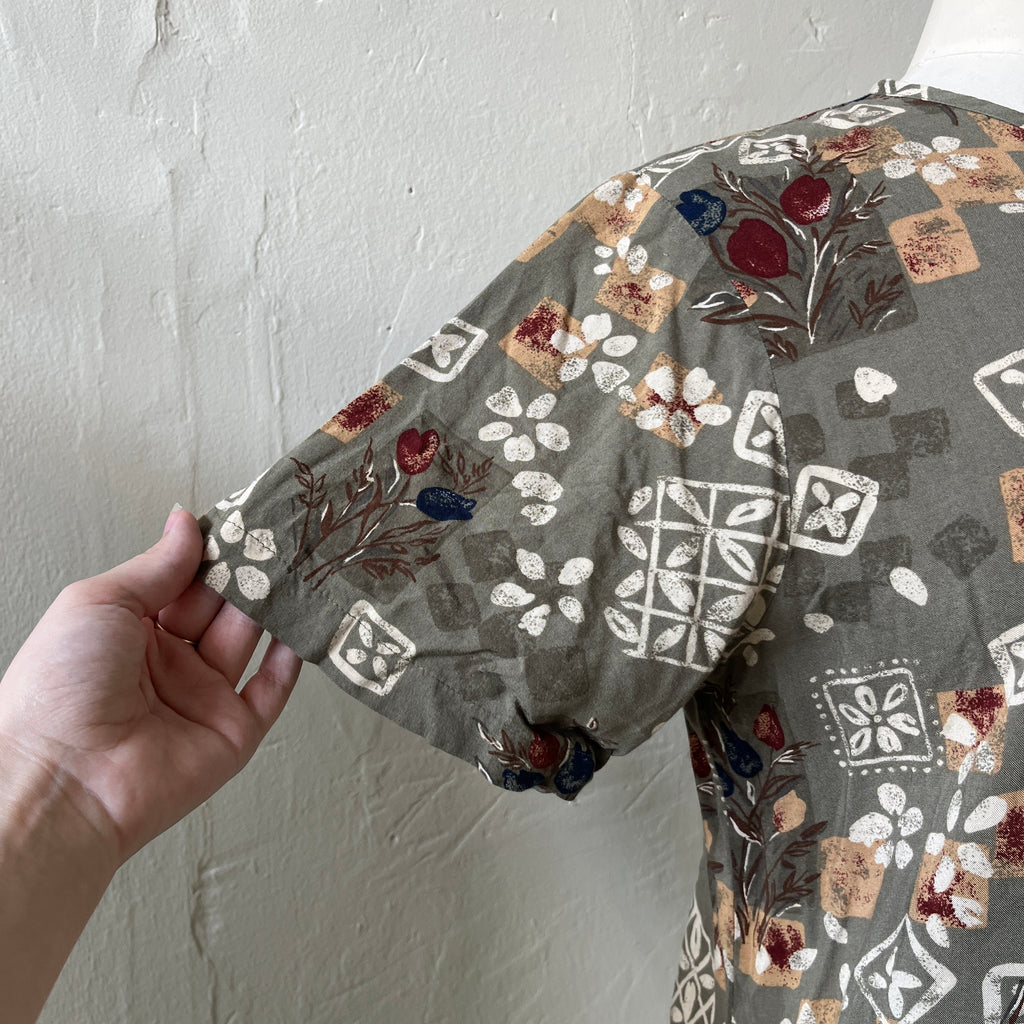 Green Patterned Blouse (M)