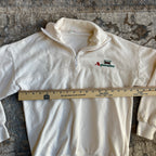 White Vintage Quarter Zip (M)