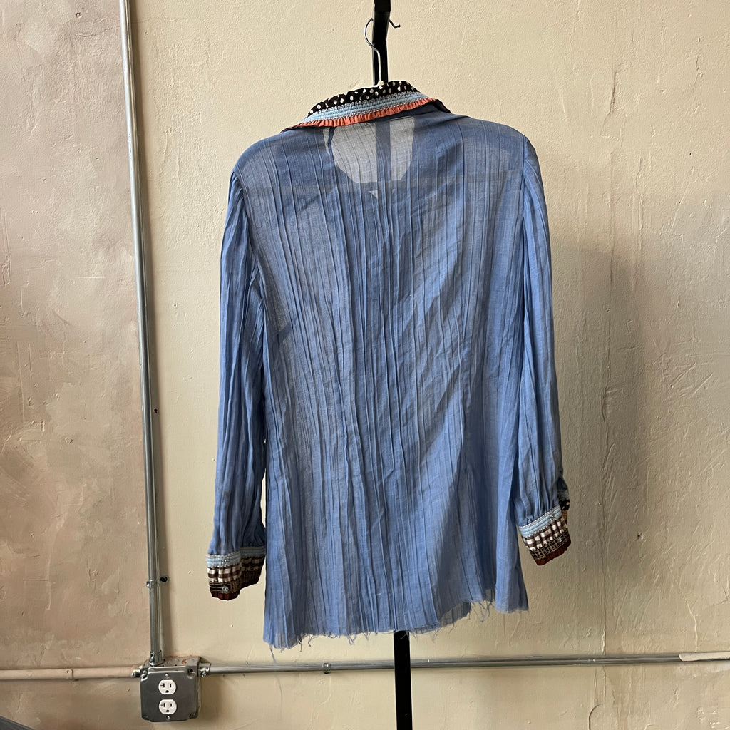 Blue Button Up (M)