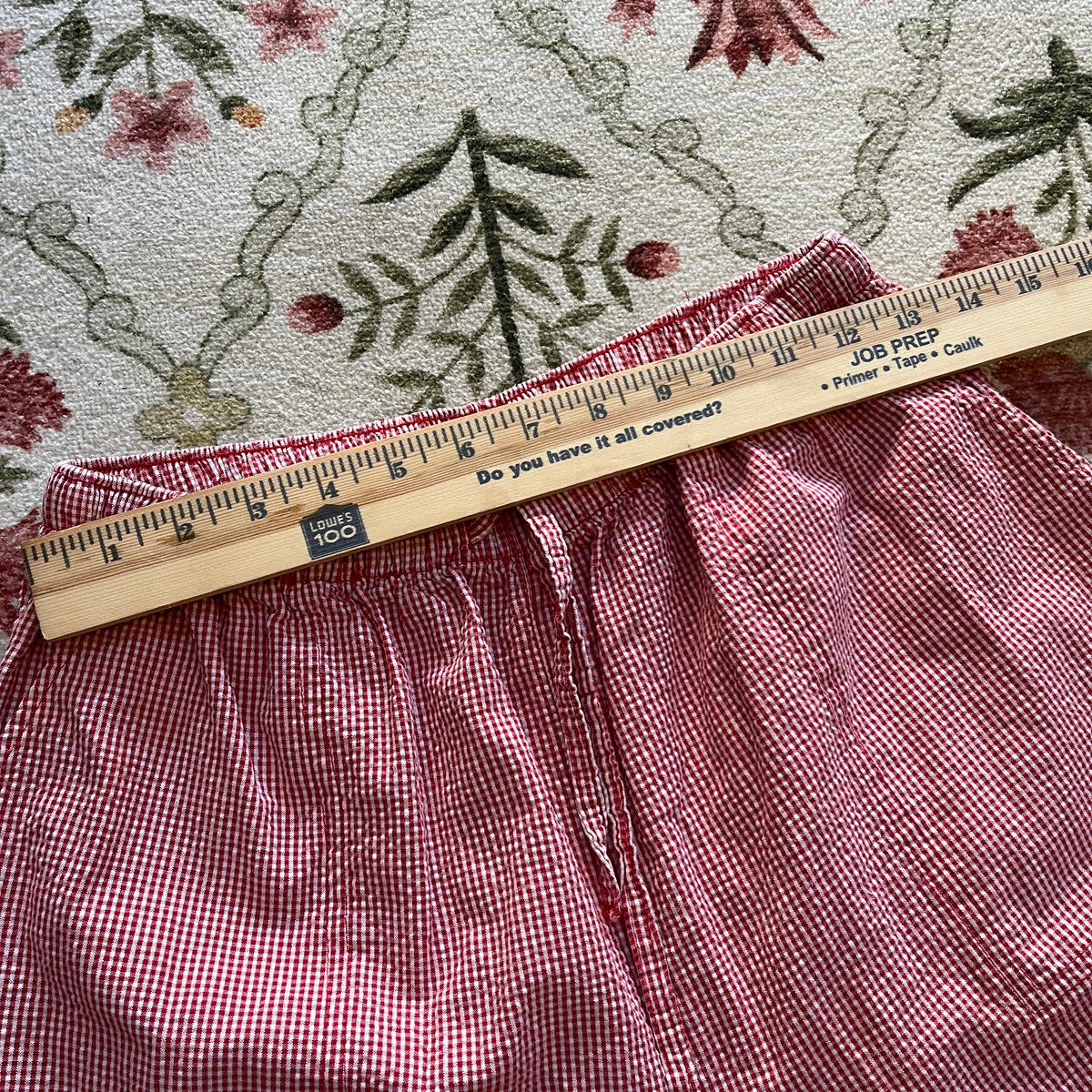 Red Gingham Capris (M)