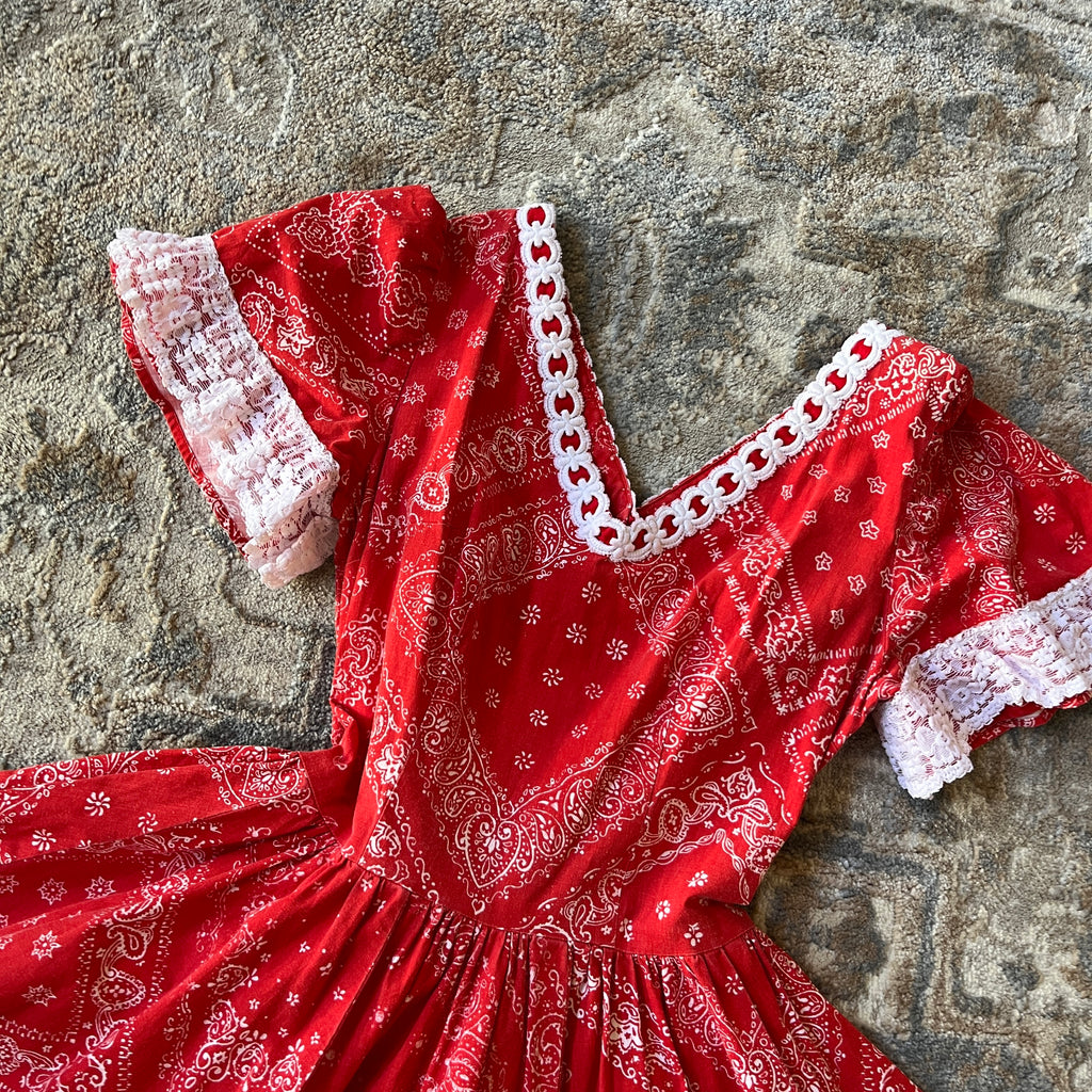 Red Handmade Dress (XS/S)