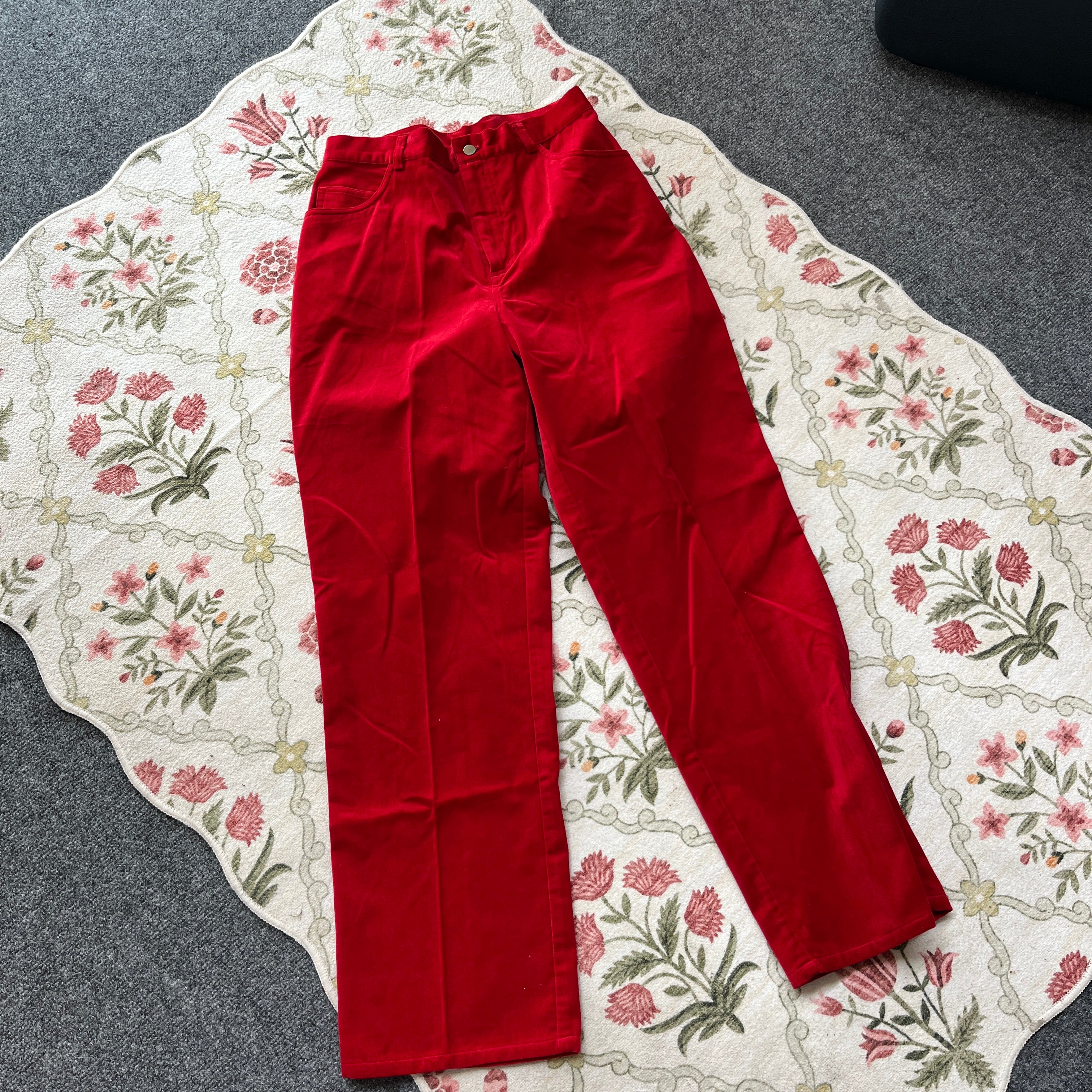 Red Velvet Jeans (28” waist)